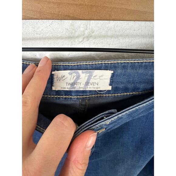 Free People Women's Just Float On Flare Leg Jeans Denim Stretch Blue Size 27 - Picture 6 of 8